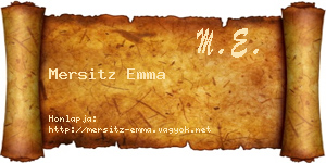 Mersitz Emma névjegykártya