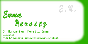 emma mersitz business card